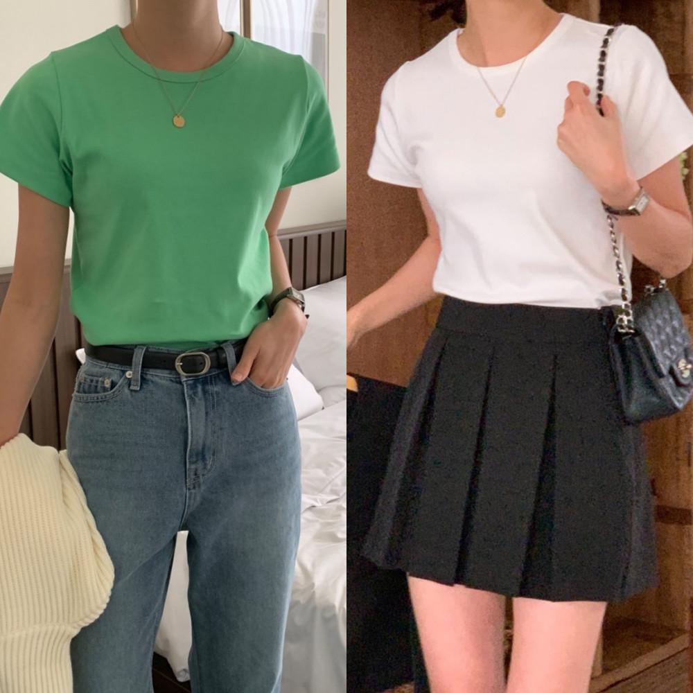 이너프 플러터 포터 기본 무지 반팔 티셔츠