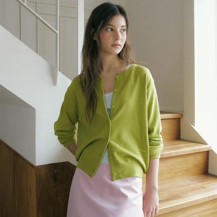 unfold knit cardigan 310 (light green)