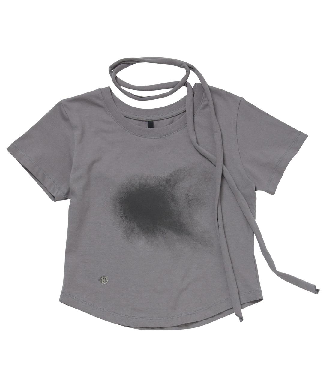 Vanish Tie Scarf T-Shirt (FL-114_Gray)