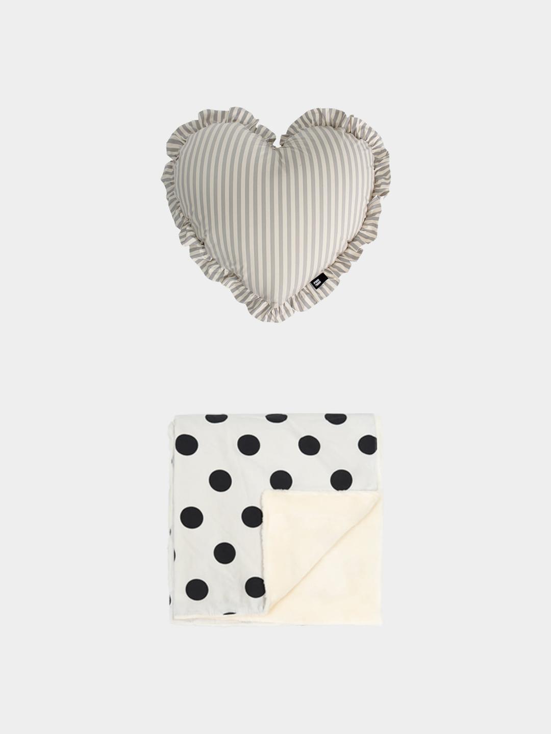 도트 앤 스트라이프 [그레이 스트라이프+블랙 도트]