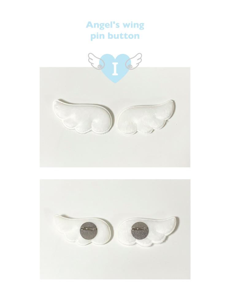 천사 날개 핀 버튼 2ea