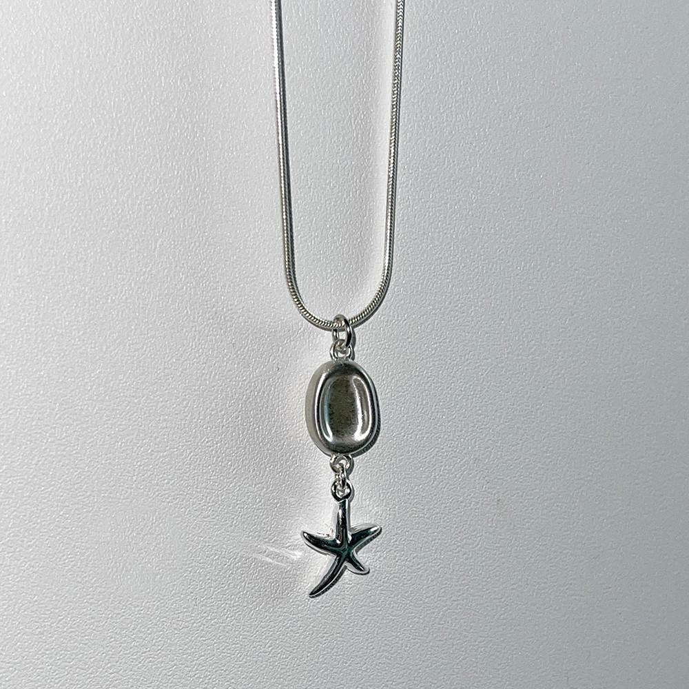 Two Row Pandent Necklace 투 로우 펜던트 목걸이