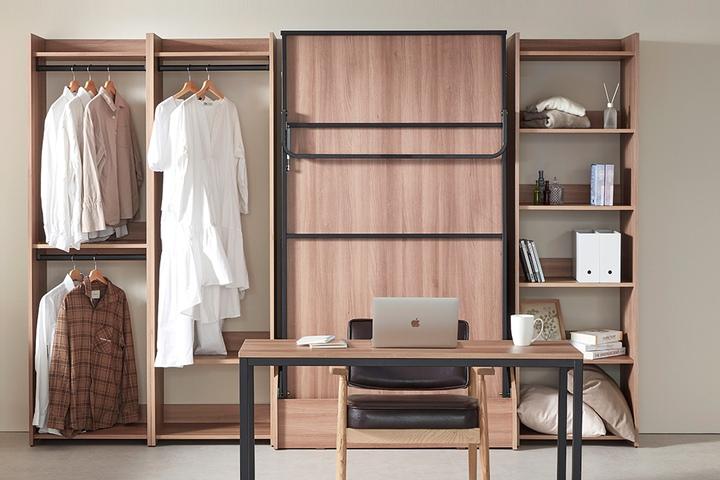 채움 접이식침대 월베드 세로형 폴딩베드 침대 프레임 SS