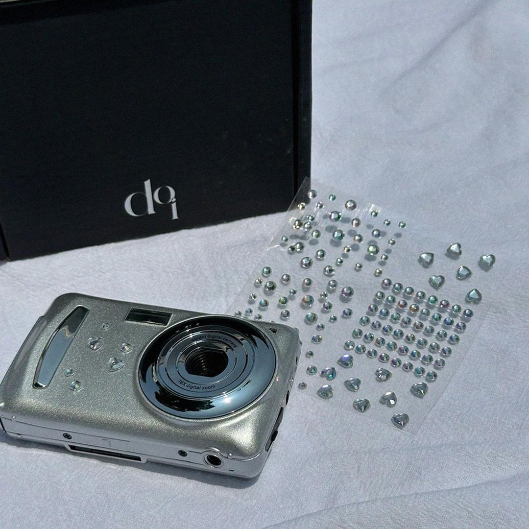 도이도이 Y2K 디지털 레트로 카메라+비즈 스트랩+큐빅 스티커 감성 CAMERA - 하이엔드/컴팩트 | 쿠팡