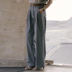 Textured washing classic denim pants TISU01DP01_Blue
