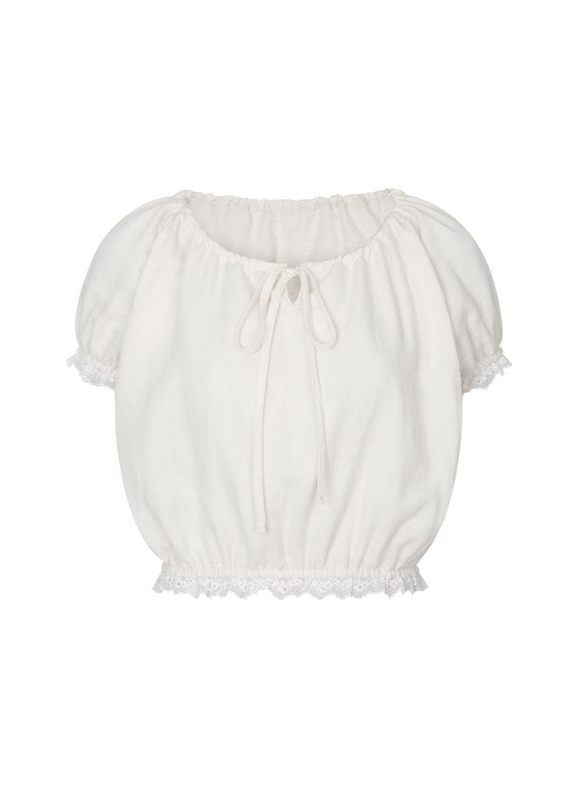 Zen Lace String Top (White)