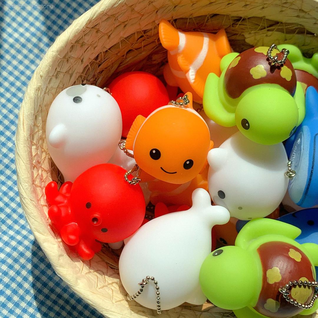 미니 바다동물 키링 고래 거북이 문어 하프물범 니모 세트