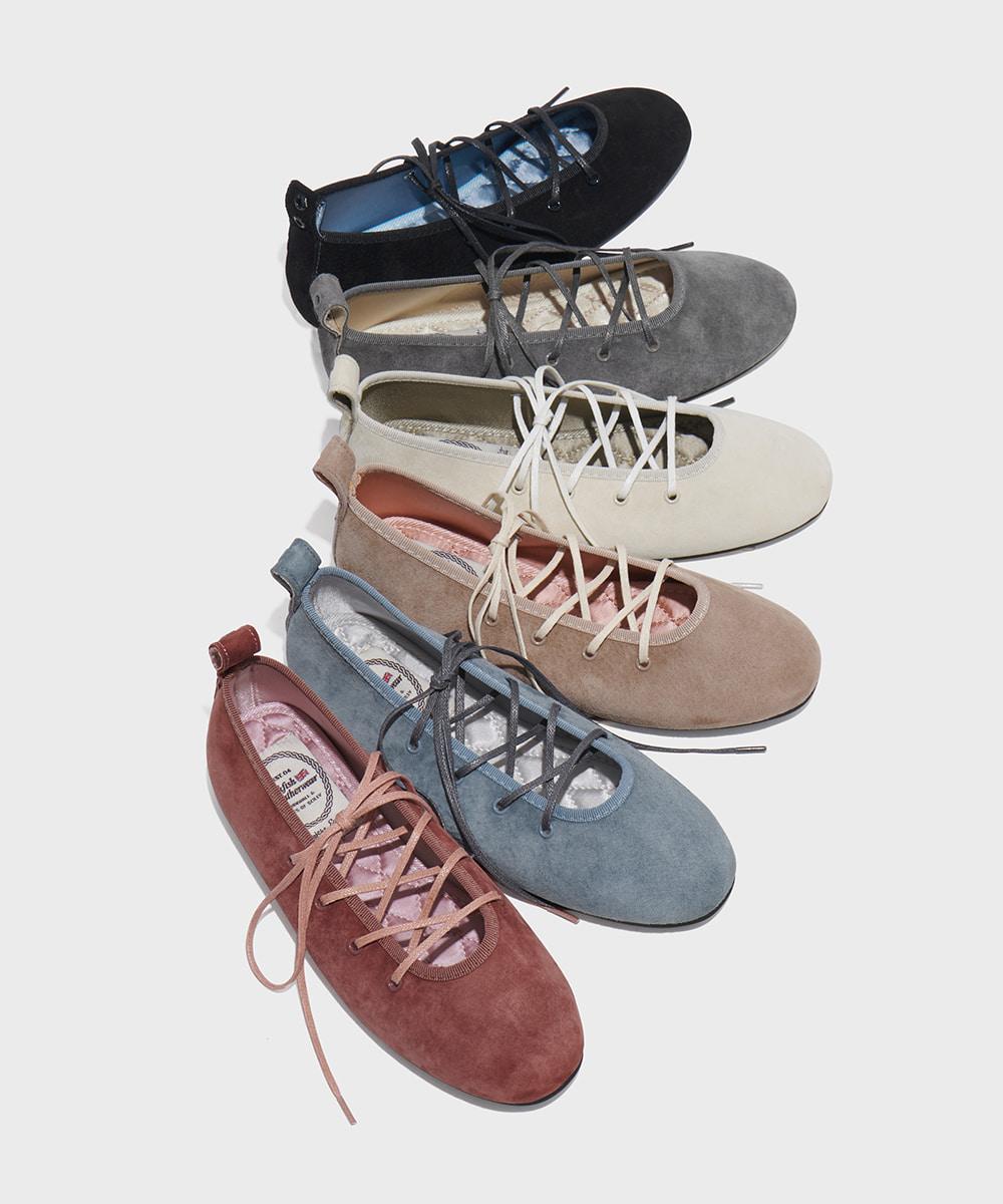 [NEW 10% I 09.23 이내출고] BELLA LACEUP FLAT(SUEDE) - 6color