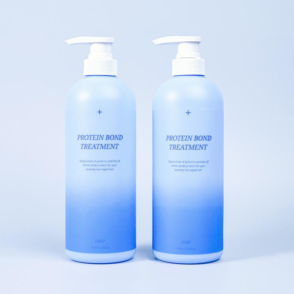 헤어플러스 NEW 단백질 본드 헤어 트리트먼트 700mlX2개 극손상 헤어팩