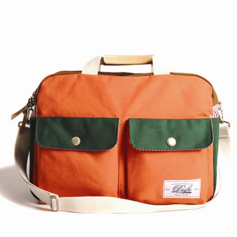 CROSS BAG-ORANGE/GREEN