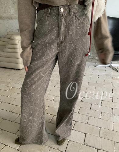 포스터 포플린 데님 팬츠 (1col) poster 자수데님 청바지