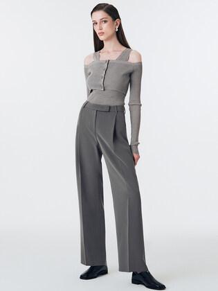 [Drama Signature] Pleated Semi-Wide Trousers_3color