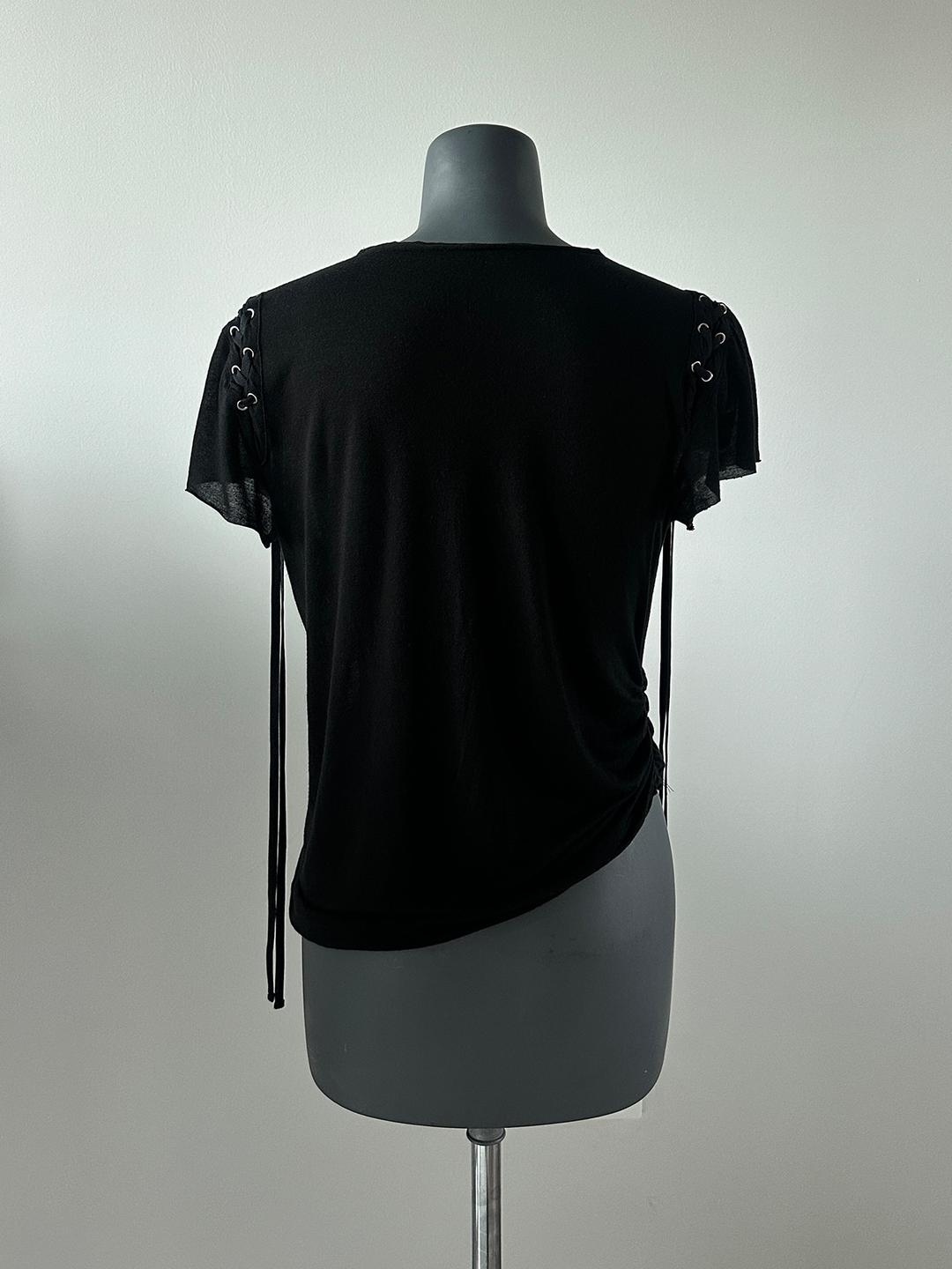 SEETHROUGH SLIM LINE TSHIRT BLACK