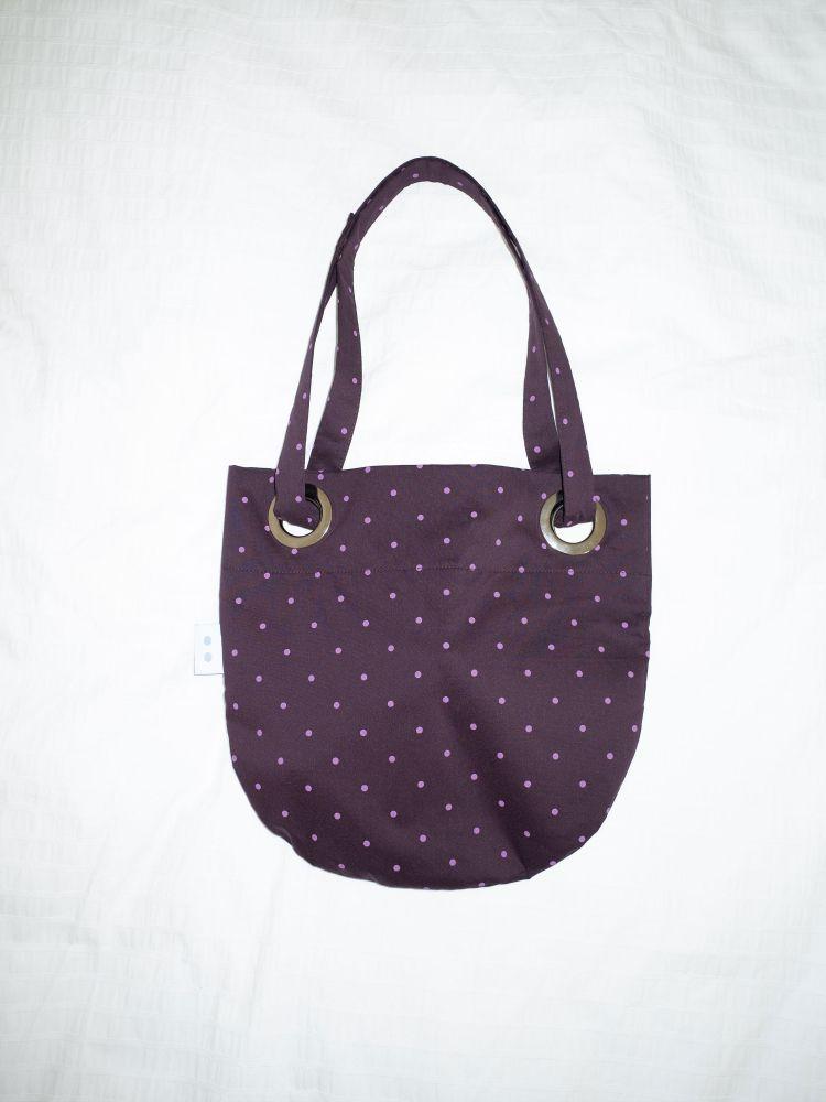 2-WAY ROUND BAG (DOT PURPLE) : 온스카 ONSKA