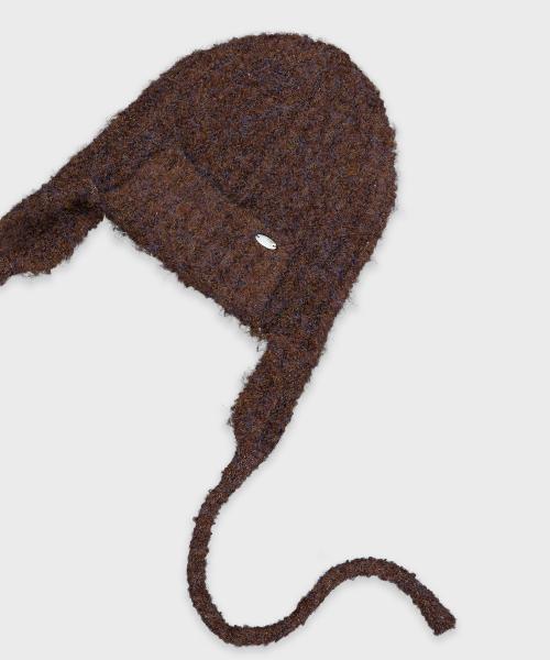 니트 트루퍼 햇 - 멜란지 브라운