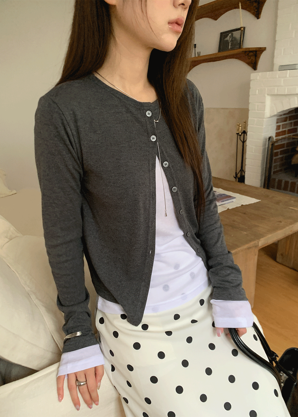 서울베이스드 LATTE CARDIGAN*당일배송