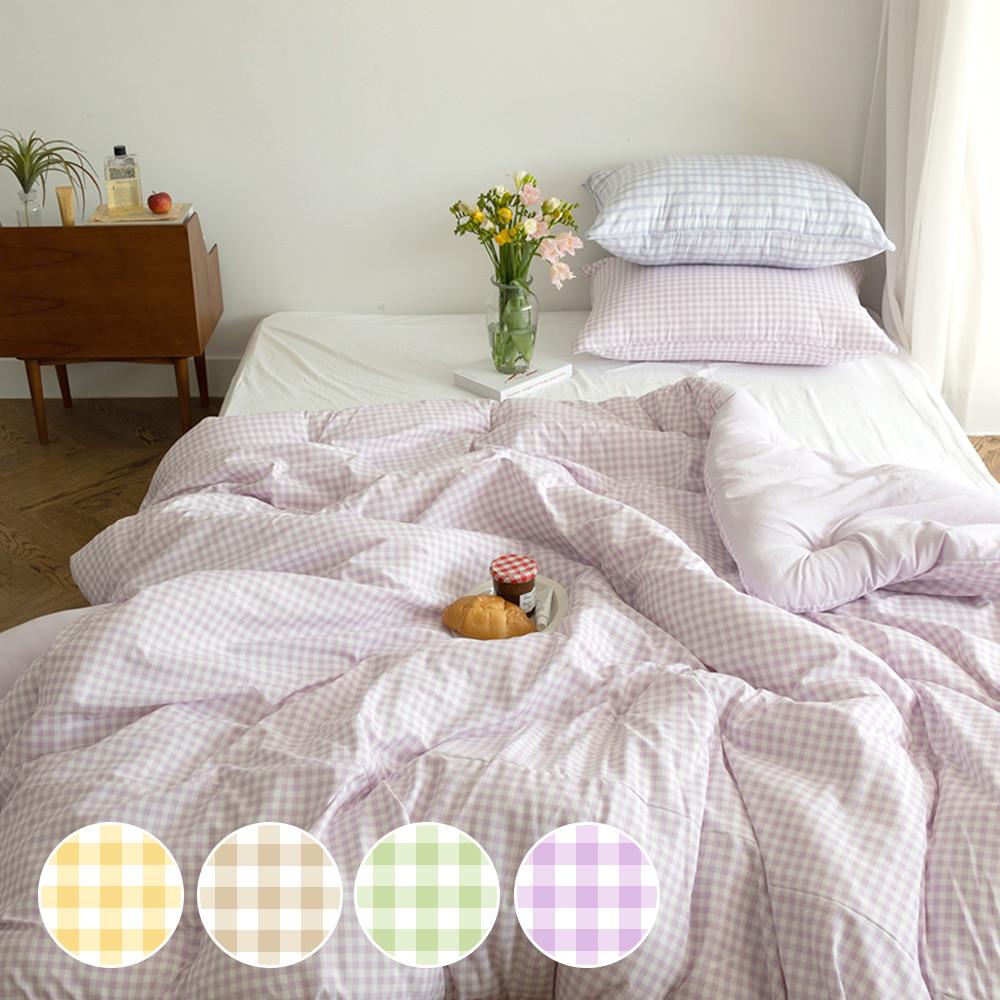 먼지없는 두부이불 체크 사계절 가을 겨울 차렵이불세트 S/SS Q