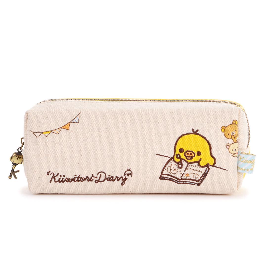 Rilakkuma Kiiroitori Diary Dual Zipper Pen Pouch