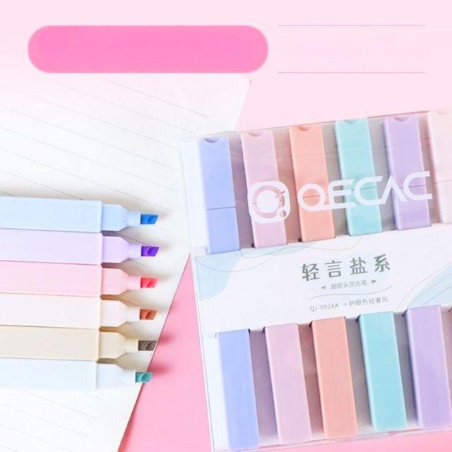 파스텔컬러 형광펜 6종 1세트