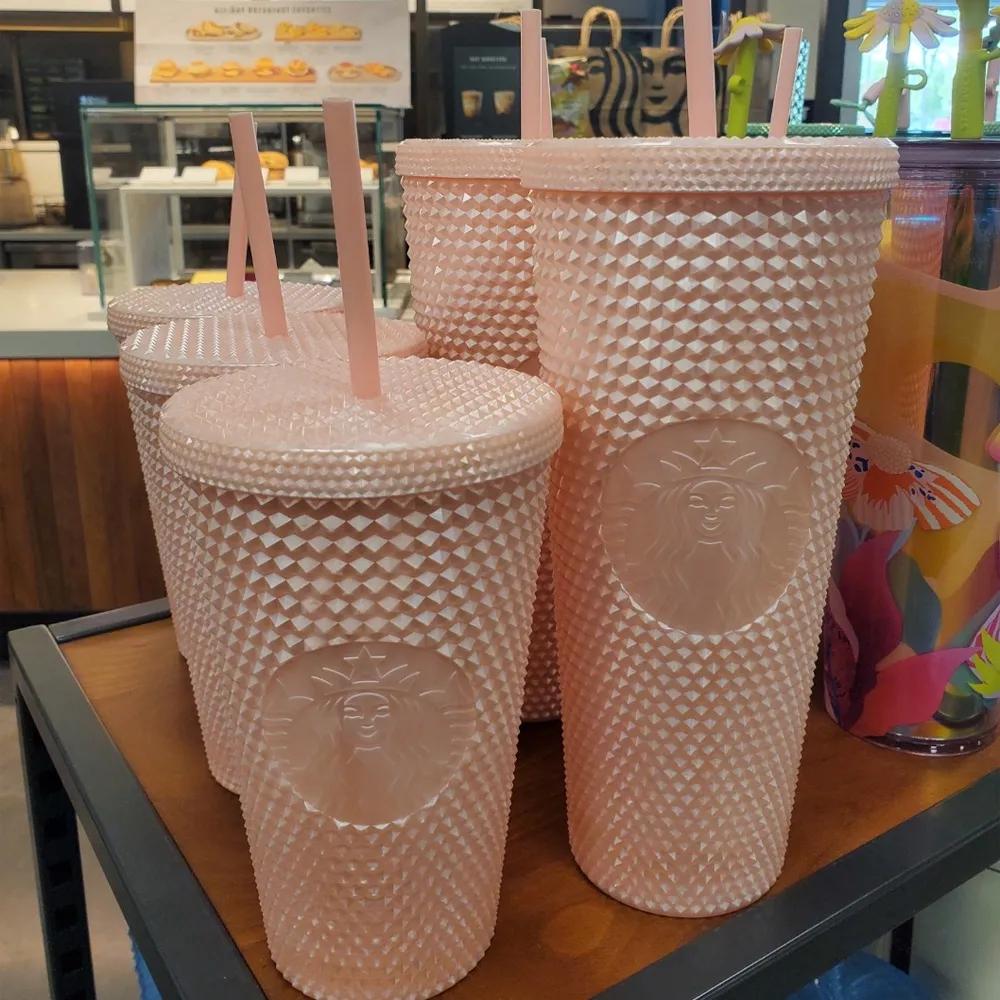 [그란데+벤티] 미국 스타벅스 지압 텀블러 라이트 핑크 콜드컵