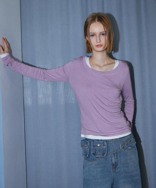 Anyone Long Sleeve Top Lavender