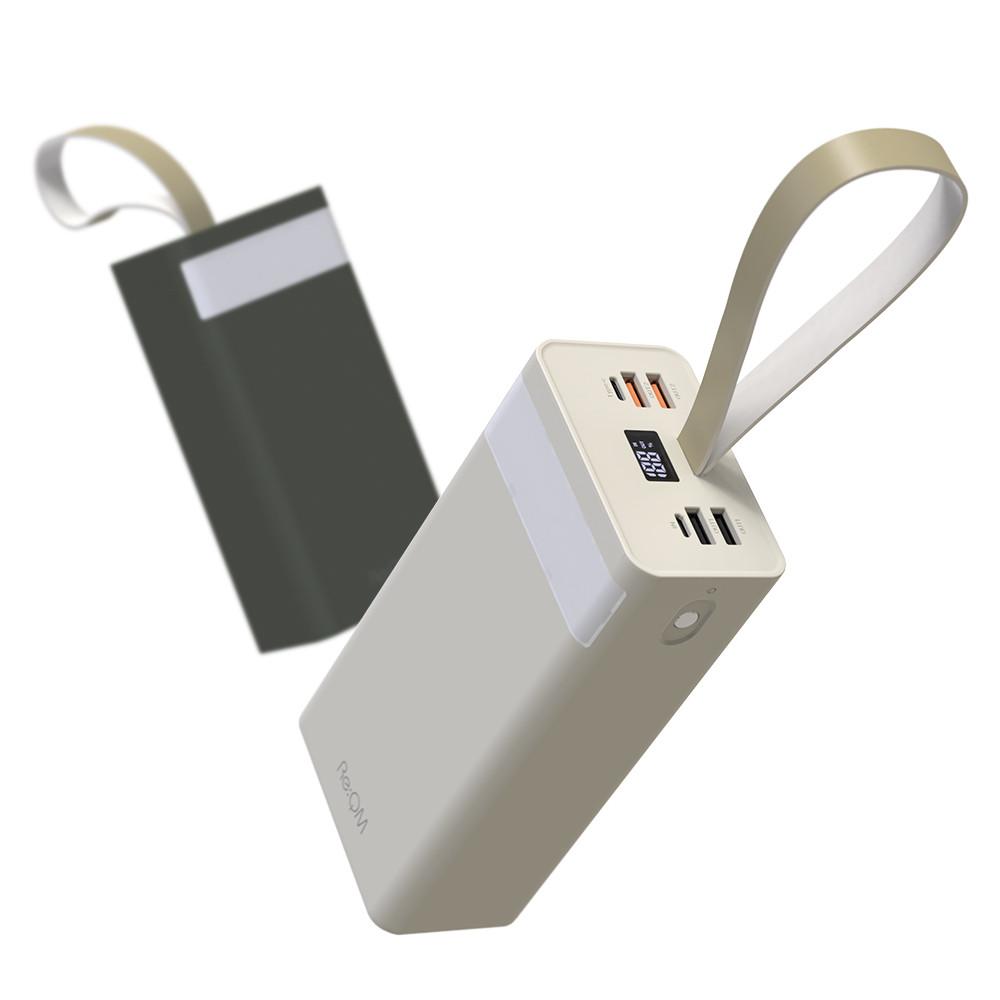 리큐엠 LED 캠핑 차박 고속충전 LCD 숫자 잔량표시 대용량 보조배터리 50000mAh : 리큐엠