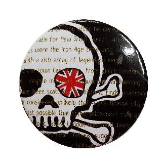 J022 - 해골 원형뺏지 (30mm)