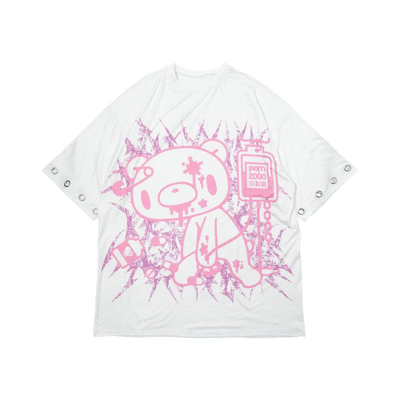 Pastel Gloomy Ring Huge T-Shirt - WHITE/PINK / ONE SIZE