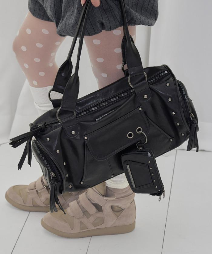 VEIL STUD BAG & WALLET (BLACK) F26QE981