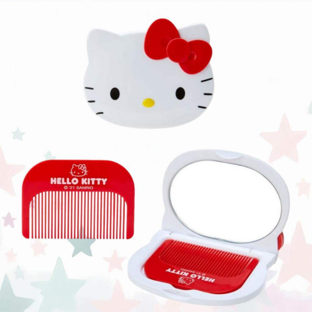 산리오손거울 입체빗거울세트 헬로키티