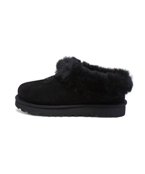 어그(UGG)  퍼 카라 스웨이드 슬립온 슈즈 (타제트) W - 블랙 / 1134810BLK - 사이즈 & 후기 | 무신사