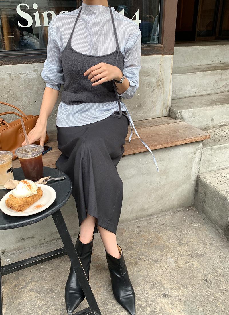 알파카 홀터 뷔스티에