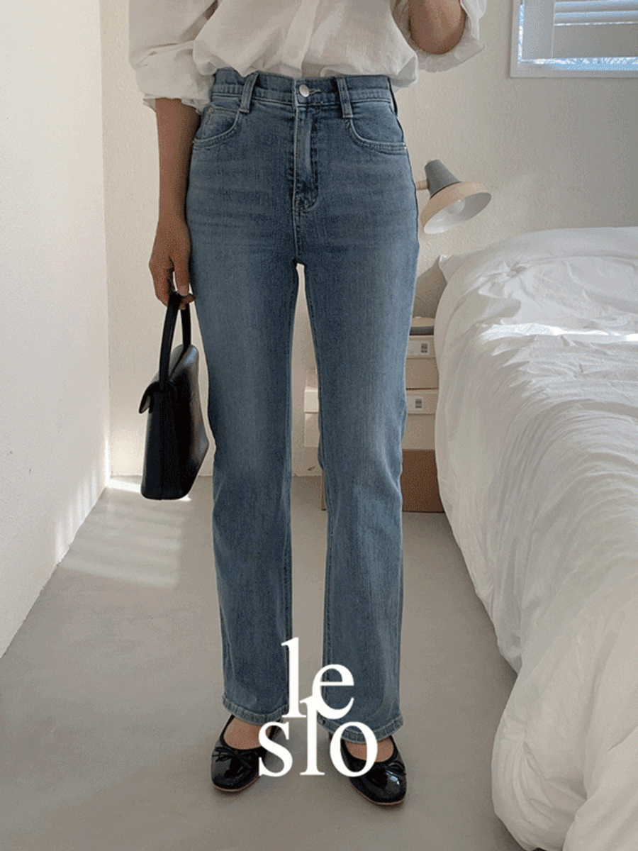 [leslo][프리미엄][키작녀]슬레 부츠컷 청바지
