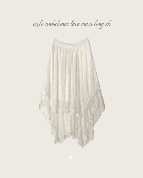 클라우드이모션 [ 비침 no ! ] 이젤로 언발 레이스 맥시 롱 SK