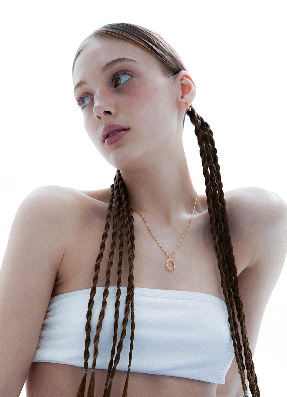 Objet circle Necklace (Silver, Gold)