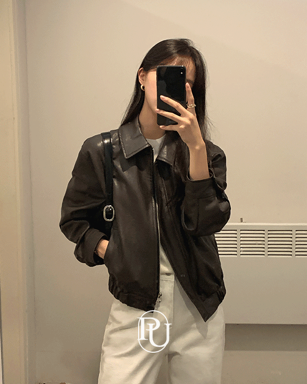 [MADE] 벨루치 레더 블루종 자켓