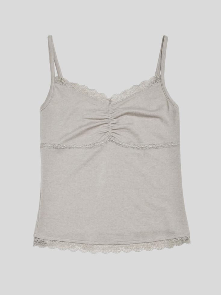 Lace Tank Top (Light Gray)