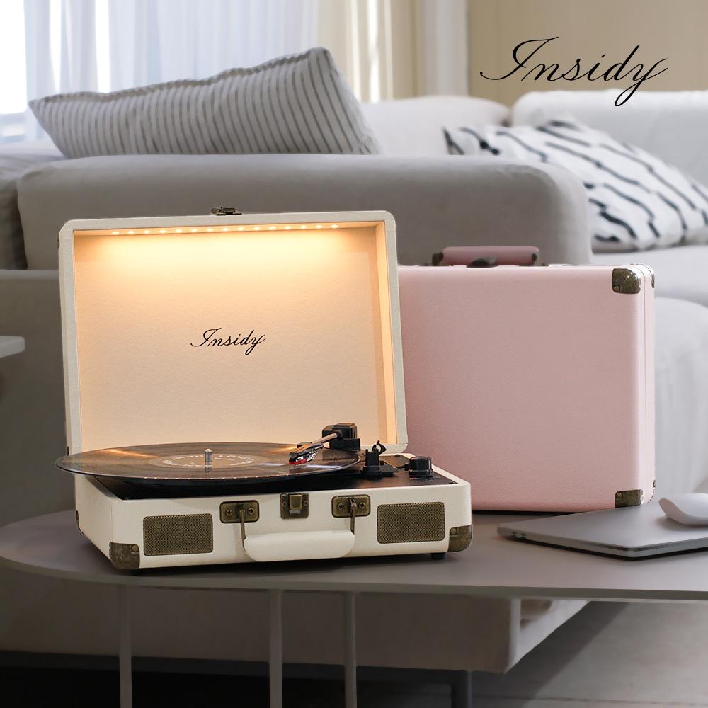 공식쇼핑몰 인사이디 조명 무드등 블루투스 LP 플레이어 턴테이블 스피커 IBT-Retro Light