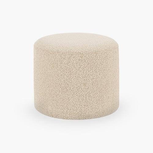 Bon Pouf Round- Egg Shell