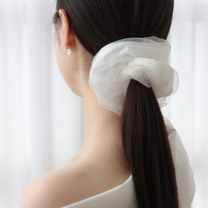 BLOOM SHEER DOUBLE ORGANZA SCRUNCHIE_6COLORS