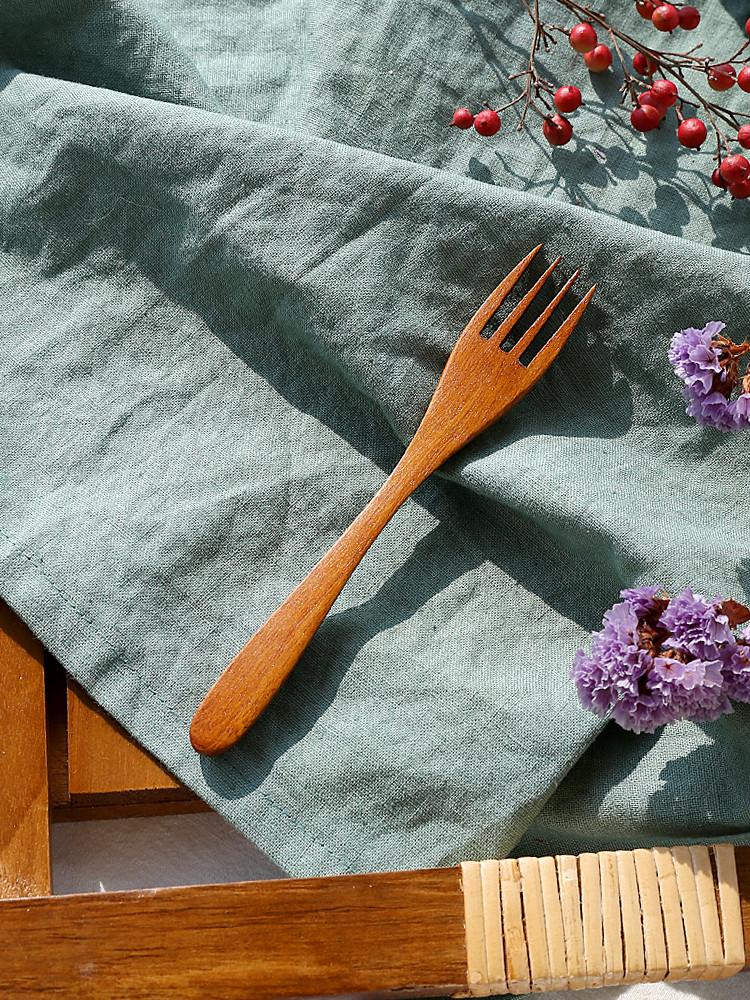 나무 포크 과일포크 우드 미니