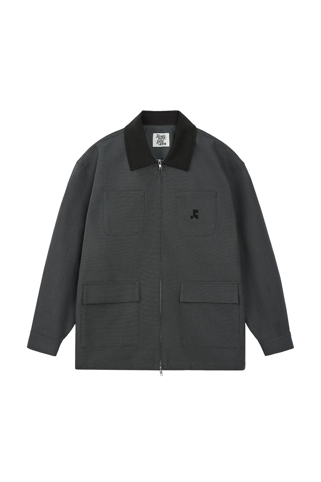 COTTON WORK JACKET - CHARCOAL