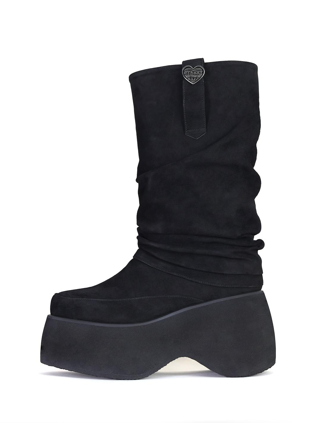 SMA LUXE 소피아 리얼레더 플랫폼 부츠