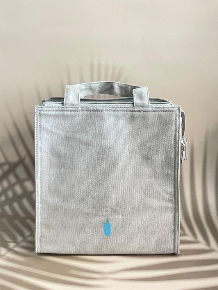 블루보틀 그레이 코튼 쿨러백 보냉 백 가방 이유식 골프 아이스 캠핑 에코백