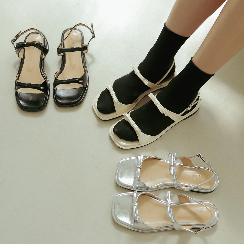 ljh7018 two strap ribbon sandals _ 3colors