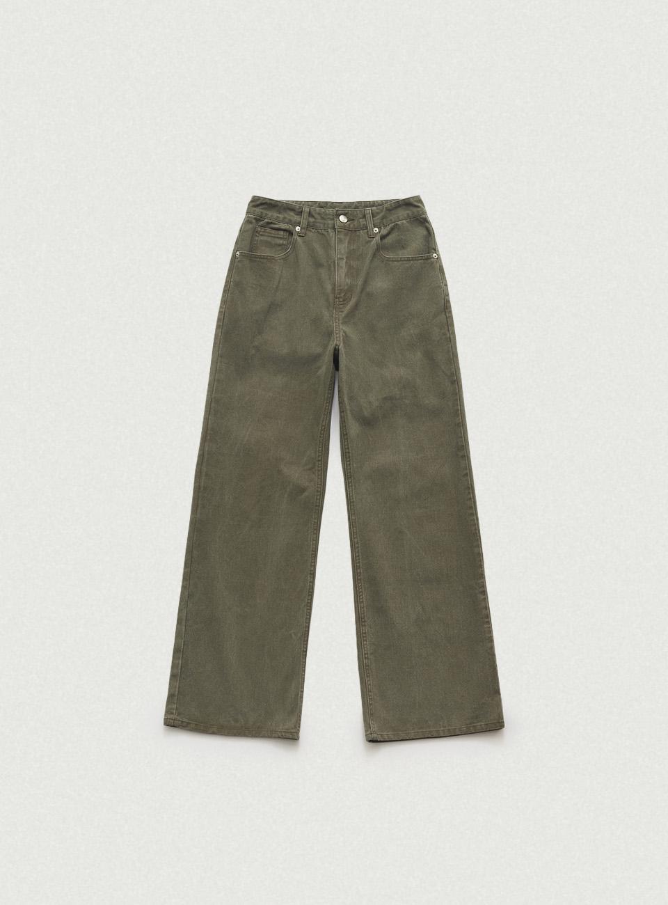 Forge Wide Denim Pants_Khaki [7월 중순 순차 배송]