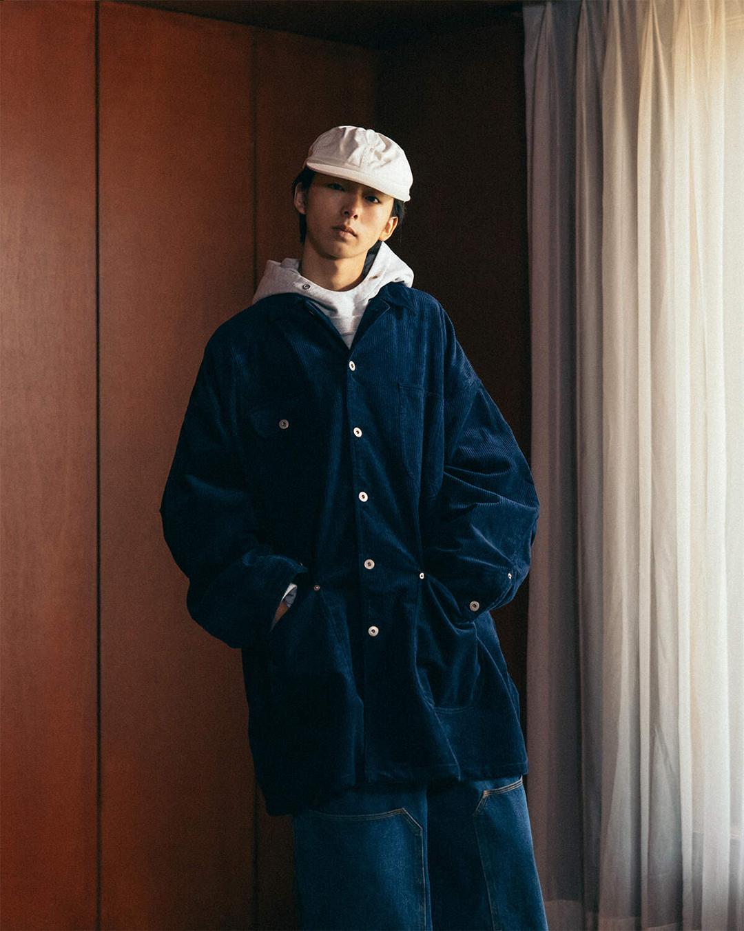 [AG] Corduroy Work Coat Jacket - Navy