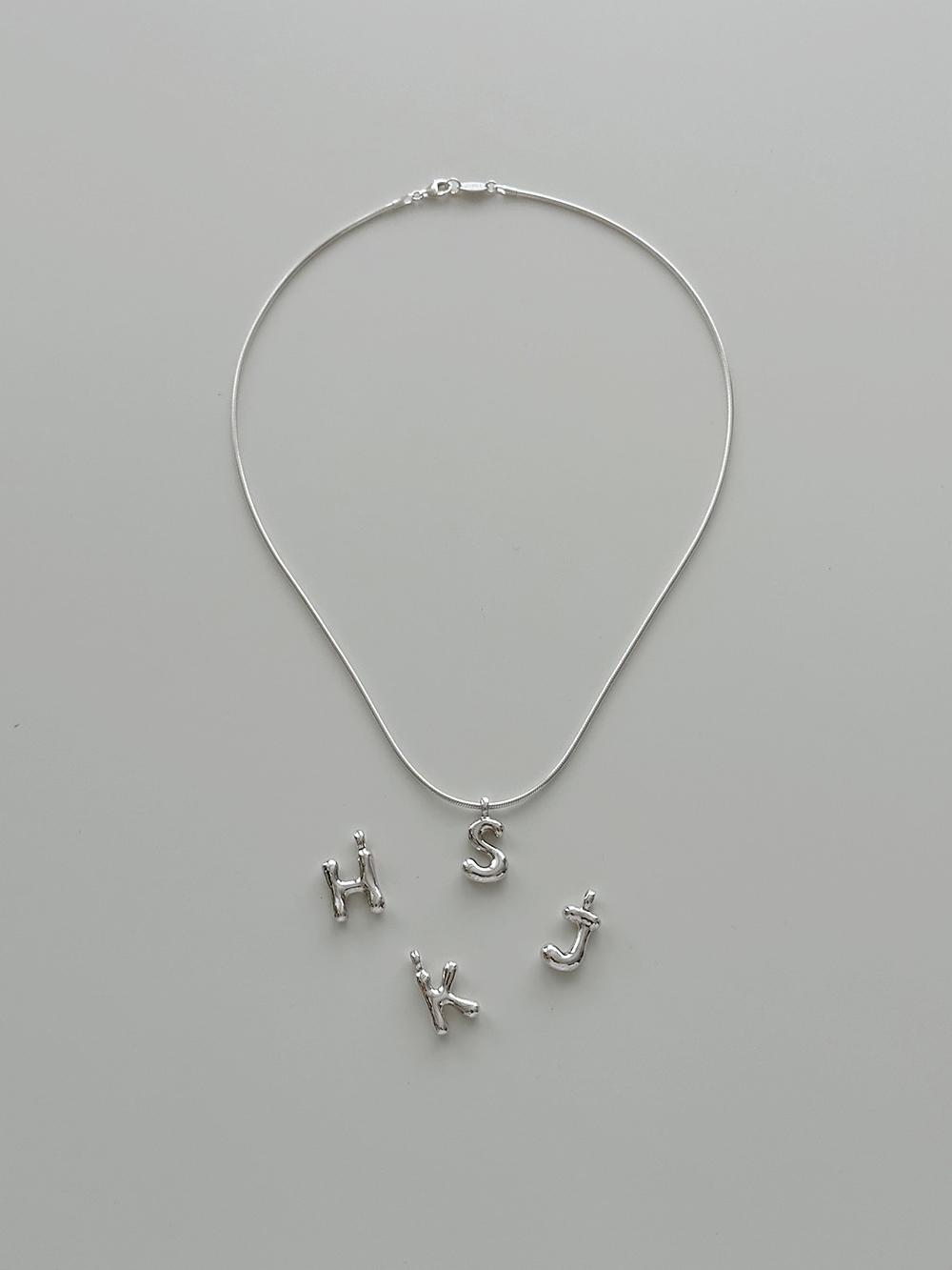 MELTING ALPHABET PENDANT NECKLACE