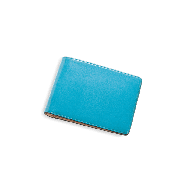 Dollar Sized Leather Wallet - brilliantblue
