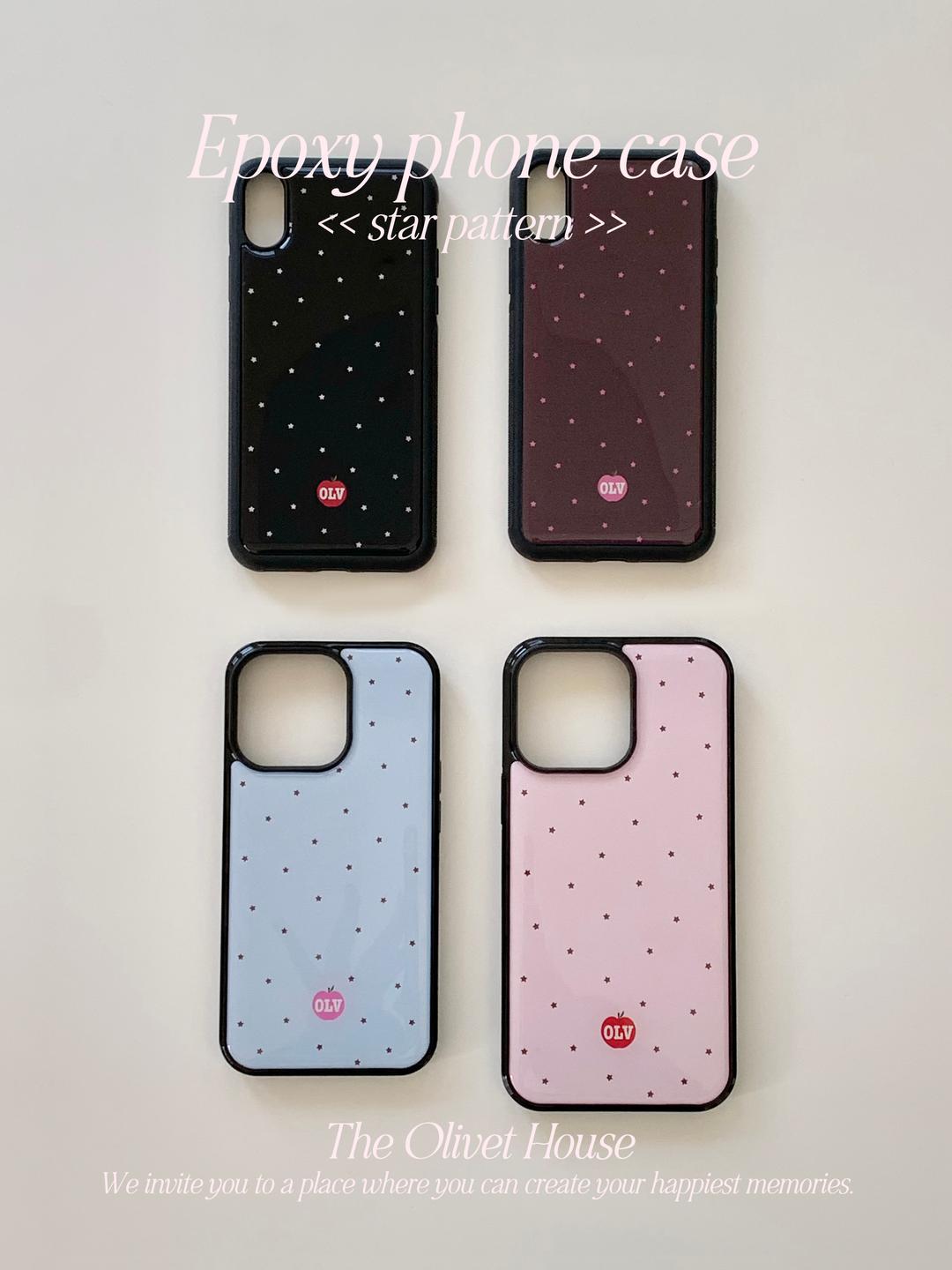 star pattern epoxy case (4 colors)